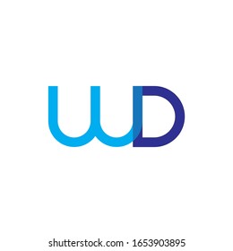 WD letter logo design vector