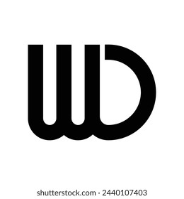 WD letter logo vector illustration design