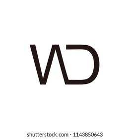 wd letter vector logo