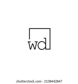 WD-Line-Konzept-Logo in hochwertigem professionellem Design, das für Ihre Unternehmen am besten geeignet ist