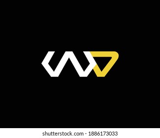 WD logo, WD letter logo design template vector