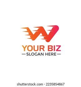 WD technology logo design template in modern style for various business or company