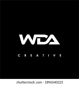 Vektor-Illustration des WDA-Buchstabens - erste Logo-Design-Vorlage