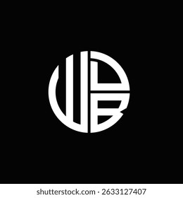 WDB logo WDB icon WDB monogram WDB letter minimalist Circle flat Unique modern abstract logo design.
