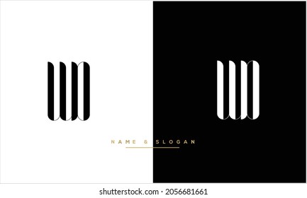 WD,DW Abstract Letters Logo monogram