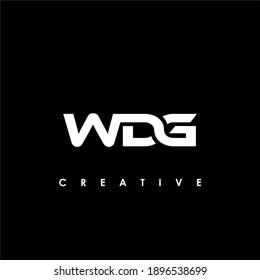 Ilustración de vectores de plantilla de diseño de logotipo inicial de la carta WDG