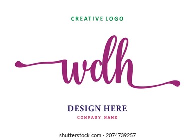 WDH lettering logo is simple, easy to understand and authoritative