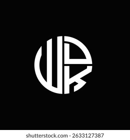 WDK logo WDK icon WDK monogram WDK letter minimalist Circle flat Unique modern abstract logo design.
