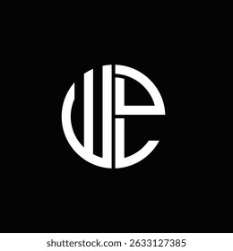 WDL logo WDL icono WDL monograma WDL letra minimalista Círculo plano Diseño de logotipo abstracto moderno único.
