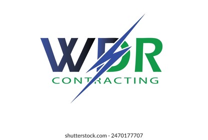 wdr letter original monogram logo design