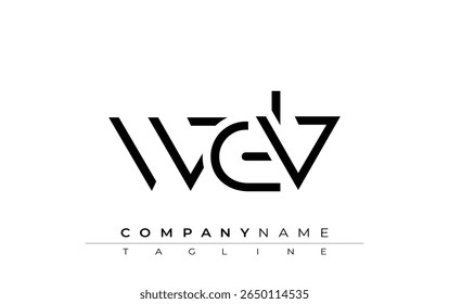WDV abstract letter design. Modern Business Logo Design With Abstract Typography and Contemporary Style