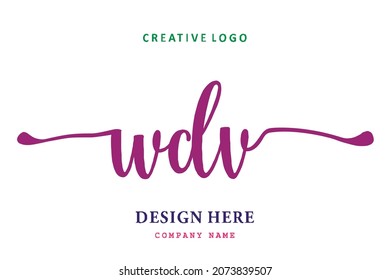 WDV lettering logo is simple, easy to understand and authoritative