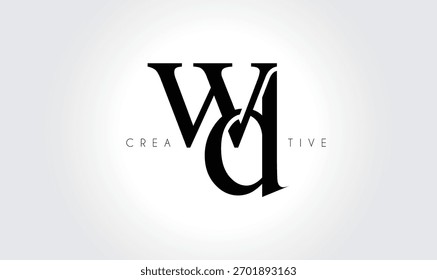 WDwd Elegant Serif Monogram Logo - Luxuriöses typografisches Kleinbuchstaben-Zeichen für modernes Branding
