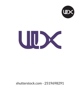 Diseño de monograma de letra de logotipo WDX