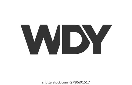 WDY logo design template with strong and modern bold text. Initial based vector logotype featuring simple and minimal typography. Trendy company identity ideal for businesses brand presence.