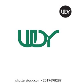 Diseño de monograma de letra de logotipo WDY