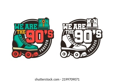 We are the 90s forever vector design logo