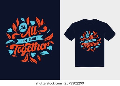 we are all his together lettering t-shirt design