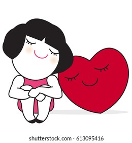 We All Need Someone We Can Lean On Concept Card Character illustration