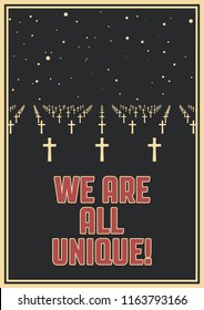 We are all unique. Sarcastic Poster