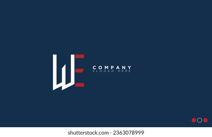 WE Alphabet letters Initials Monogram logo EW, W and E