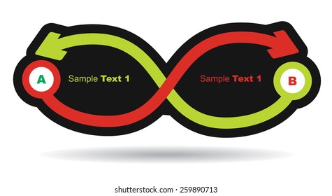 We always have a choice, abstract illustration with arrows