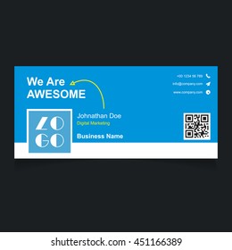 we are awesome creative Blue website banner template. Header Layout Template. Creative cover. Web Banner.