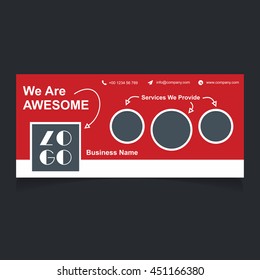 we are awesome creative website banner template. Header Layout Template. Creative cover. Web Banner.