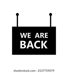 We are back illustrated in vector on background