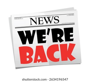 We are back on newspaper