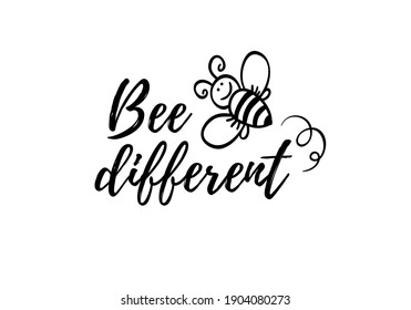 Nous sommes longs ensemble avec une phrase avec une abeille de gribouillage sur fond blanc. Poster à lettres, carte de valentines de jour ou t-shirt, papier textile. Plaque de citation romantique.