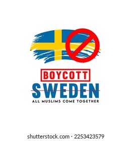 Wir haben schwedische Produkte boykottiert. Boycott Schweden