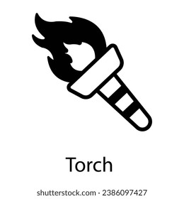 Traemos este icono de la antorcha en un estilo sólido 
