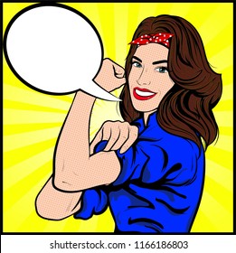 88 Pop Art Lady We Can Do It Strong Images, Stock Photos & Vectors ...