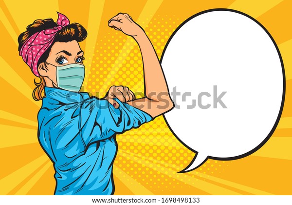 We Can Do Pop Art Strong Stock Vector (Royalty Free) 1698498133 ...