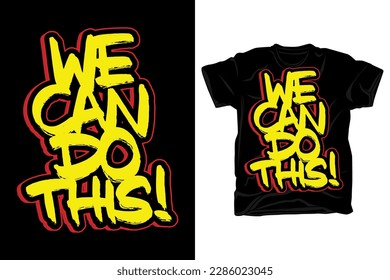 We can do this hand drawn brush style typography t shirt design