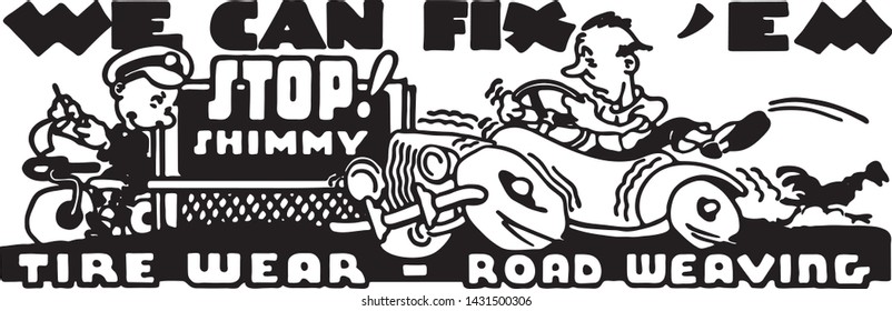 We Can Fix Em - Retro Ad Art Banner