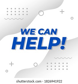 We Can Help Business Customer Helper Web Banner Template Vector
