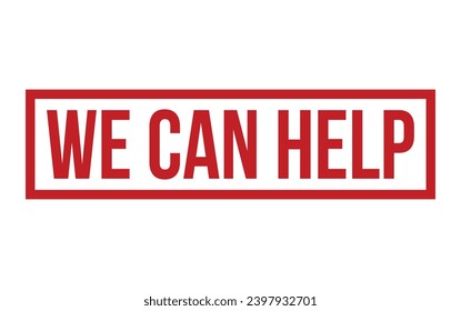 We Can Help Rubber Stamp Seal Vector