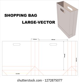 we can make big shopping bags by ourselves. This line can make it very easy. just cut into slices & fold. glue on the part that has been marked.