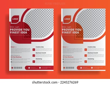Podemos Ofrecerle la mejor idea de Diseño de Plantilla de Volante Corporativo. Plantilla de viajero de Business Marketing Service para clientes, vector de formas creativas, folleto de revista de moda de forma abstracta corporativa.