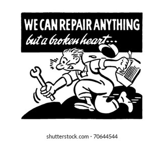 We Can Repair Anything - Retro Ad Art Banner