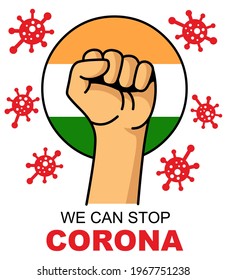 WE CAN STOP CORONA vector art
