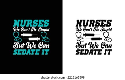 Diseño de camiseta de la cita de enfermería, tipografía