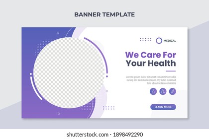 We care for your health banner template