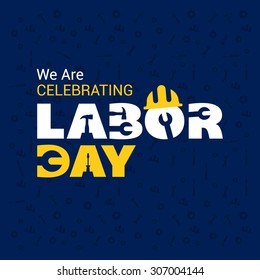 We are celebrating Labor day typography poster template, September 7th, United state of America, American Labor day design. Beautiful USA flag Composition. Labour Day poster design