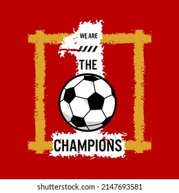 we are the champion typography design tee for t shirt,vector illustration
