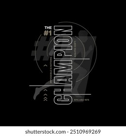 we are the champion typography design tee for t shirt.