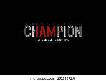 we are the champion typography design tee for t shirt,vector illustration