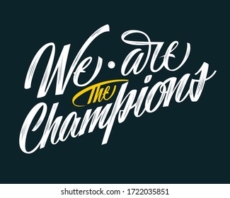 We Champions Vector Lettering Sign On Stock Vector (Royalty Free ...